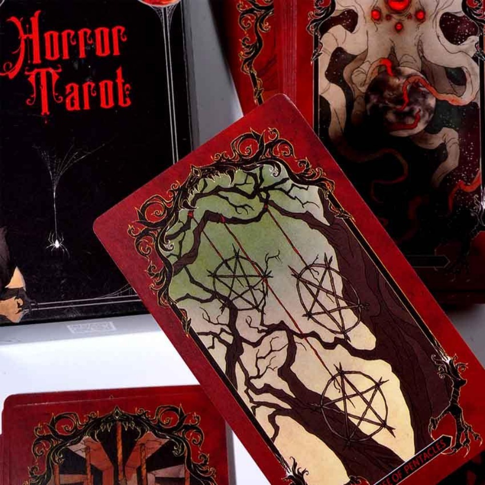 10.3*6cm Horror Tarot Deck Car - đánh giá và giá Tarot Deck With Guidebook